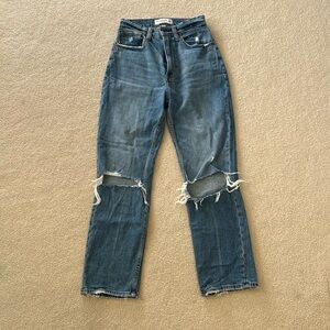 Abercrombie ankle straight jeans